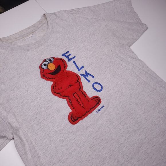 Vtg Fuzzy Elmo Sesame Street textured tee - Picture 2 of 8